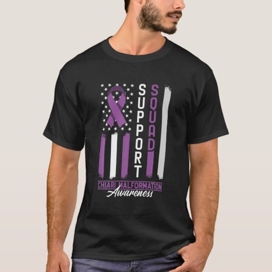 Support Squad I CM Cerebellum Chiari Malformation T-shirt (Voorkant)