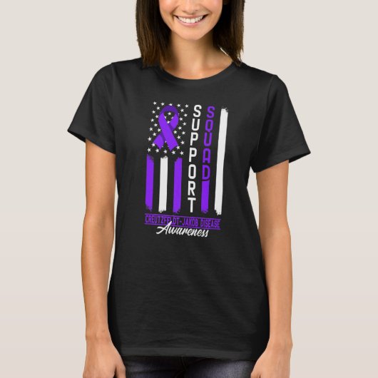 Support Squad I Cure Cjd Creutzfeldt Jakob Disease T-shirt (Voorkant)