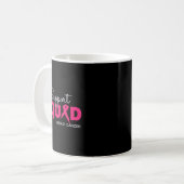 Support Squad I Draag roze borstkankerbewustzijn Koffiemok (Voorkant links)