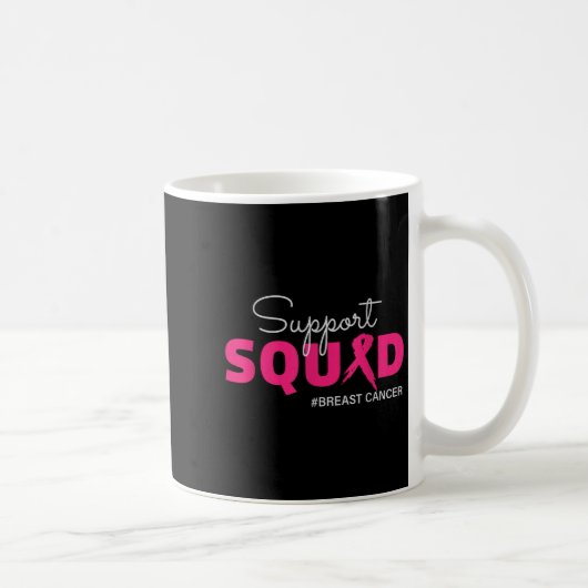 Support Squad I Draag roze borstkankerbewustzijn Koffiemok (Rechts)