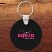Support Squad I Draag roze borstkankerbewustzijn Sleutelhanger (Voorkant)