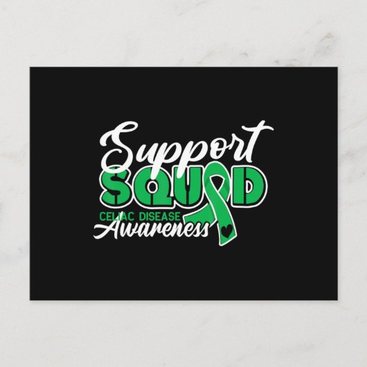 Support Squad I Gluten Free Coeliac Celiac Disease Briefkaart (Voorkant)