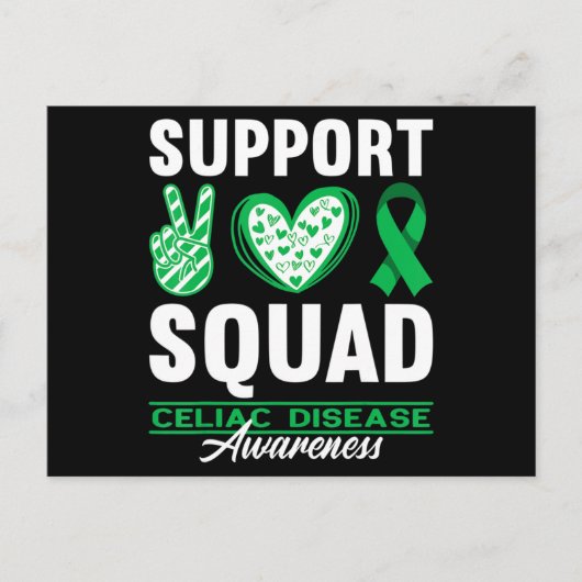 Support Squad I Gluten Free Coeliac Celiac Disease Briefkaart (Voorkant)
