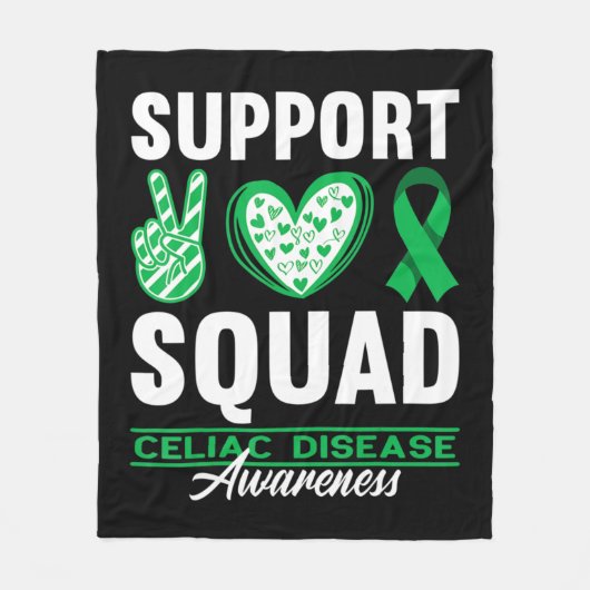Support Squad I Gluten Free Coeliac Celiac Disease Fleece Deken (Voorkant)