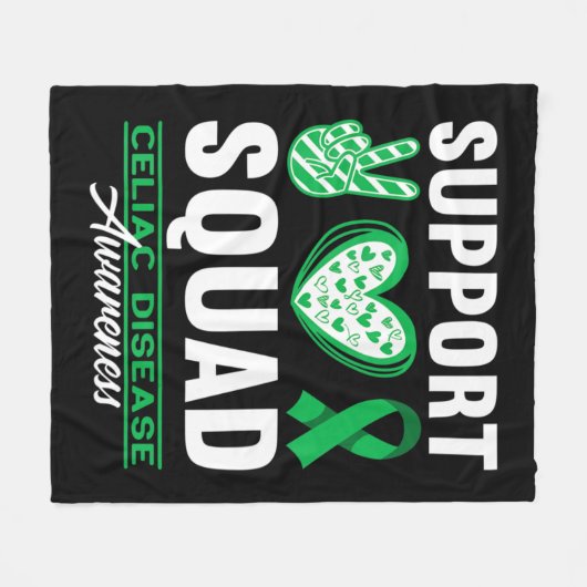 Support Squad I Gluten Free Coeliac Celiac Disease Fleece Deken (Voorkant (Horizontaal))