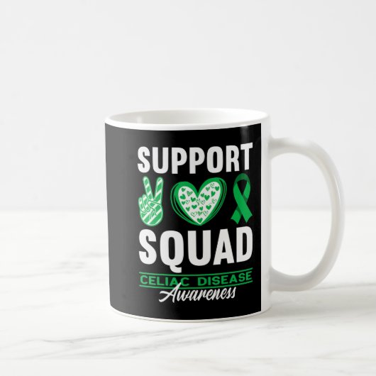 Support Squad I Gluten Free Coeliac Celiac Disease Koffiemok (Rechts)