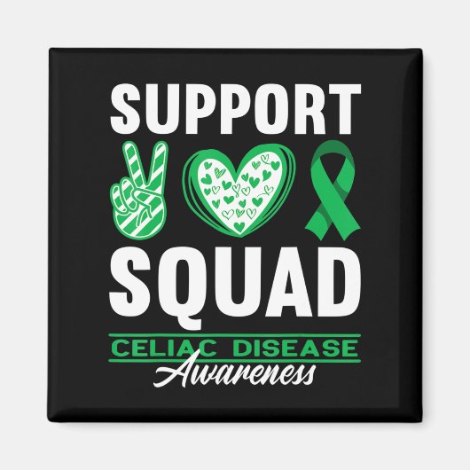 Support Squad I Gluten Free Coeliac Celiac Disease Magneet (Voorkant)