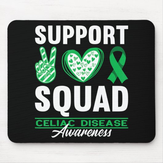 Support Squad I Gluten Free Coeliac Celiac Disease Muismat (Voorkant)