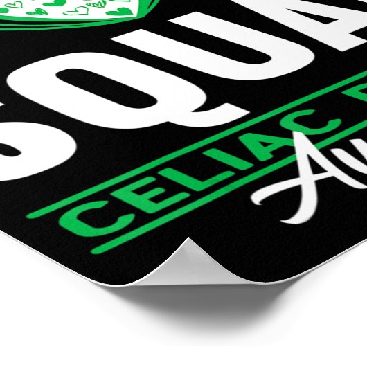 Support Squad I Gluten Free Coeliac Celiac Disease Poster (Hoek)