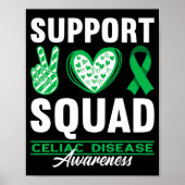 Support Squad I Gluten Free Coeliac Celiac Disease Poster (Voorkant)