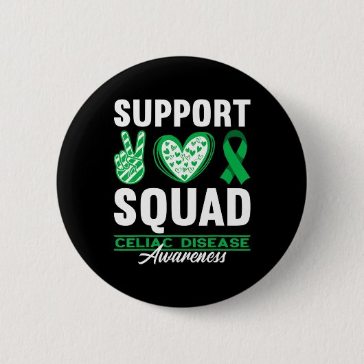 Support Squad I Gluten Free Coeliac Celiac Disease Ronde Button 5,7 Cm (Voorkant)