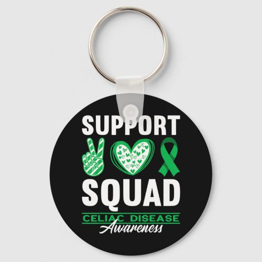 Support Squad I Gluten Free Coeliac Celiac Disease Sleutelhanger (Voorkant)