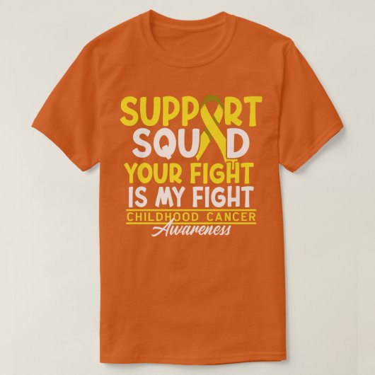 Support Squad I Gold Awareness Ribbon I Childhood T-shirt (Design voorkant)