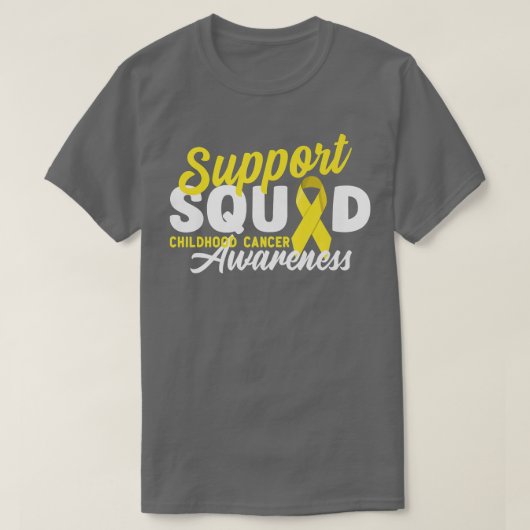 Support Squad I Gold Awareness Ribbon I Childhood T-shirt (Design voorkant)