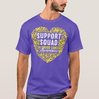 Support Squad I Gold Awareness Ribbon I Childhood T-shirt