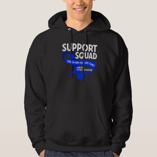Support Squad I Ik cfs chronische vermoeidheidssyn Hoodie (Voorkant)