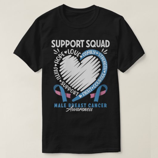 Support Squad I MBC Carcinoma I Mannelijke borstka T-shirt (Design voorkant)