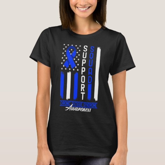 Support Squad I ME CFS Chronisch Vermoeidheidssynd T-shirt (Voorkant)