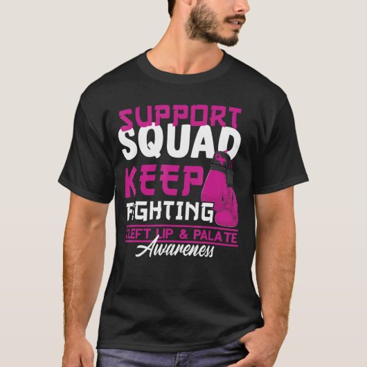 Support Squad I Orofacial Birth Defect Cleft Lip & T-shirt (Voorkant)