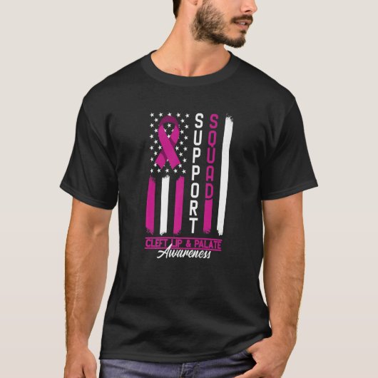 Support Squad I Orofacial Birth Defect Cleft Lip & T-shirt (Voorkant)