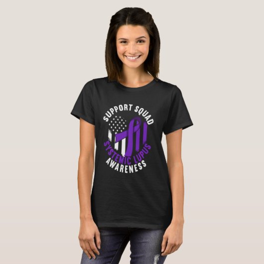 Support Squad I Sle Systemic Lupus Erythematosus A T-shirt (Voorkant volledig)
