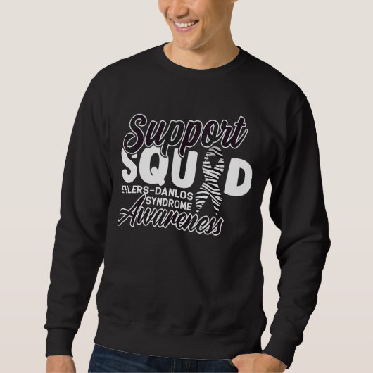 Support Squad I Zebra Ribbon I Ehlers Danlos Syndr Trui (Voorkant)