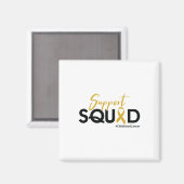 Support Squad - Kinderkankerbewustzijn 1 Magneet (Voorkant / Achterkant)
