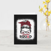 Support Squad Leopard Messy Bun Sickle Cell Awaren Kaart (Gele Bloem)