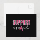Support Squad Leopard Pink Warrior Breast Cancer A Briefkaart (Voorkant / Achterkant)