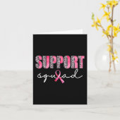 Support Squad Leopard Pink Warrior Breast Cancer A Kaart (Gele Bloem)