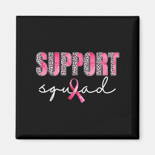 Support Squad Leopard Pink Warrior Breast Cancer A Magneet