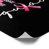 Support Squad Leopard Pink Warrior Breast Cancer A Poster (Hoek)