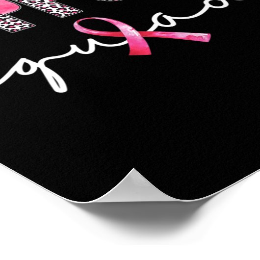 Support Squad Leopard Pink Warrior Breast Cancer A Poster (Hoek)