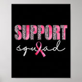 Support Squad Leopard Pink Warrior Breast Cancer A Poster (Voorkant)