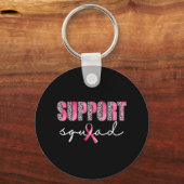 Support Squad Leopard Pink Warrior Breast Cancer A Sleutelhanger (Voorkant)