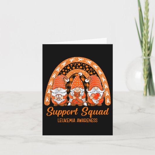 Support Squad Leukemia Awareness Month Gnomies Kaart (Voorkant)