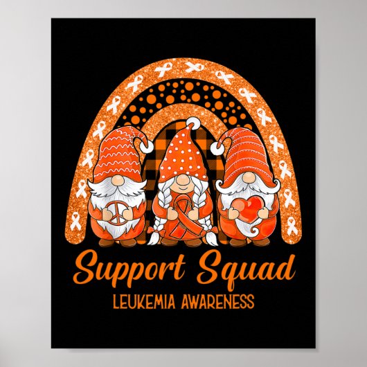 Support Squad Leukemia Awareness Month Gnomies Poster (Voorkant)