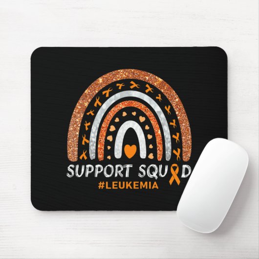Support Squad Leukemia Awareness Rainbow Gift Warf Muismat (Met muis)