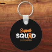 Support Squad Leukemia Awareness Warrior Fight for Sleutelhanger (Voorkant)