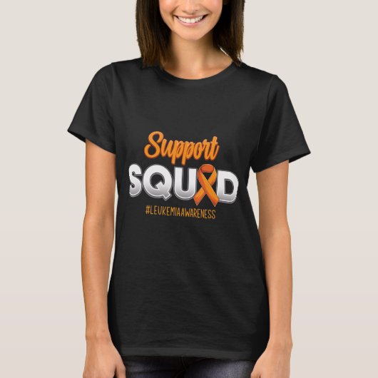 Support Squad Leukemia Awareness Warrior Fight for T-shirt (Voorkant)