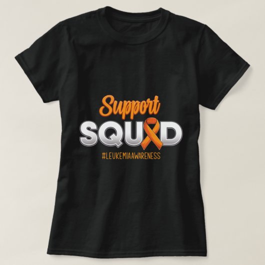Support Squad Leukemia Awareness Warrior Fight for T-shirt (Design voorkant)