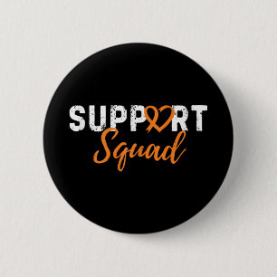 Support Squad Leukemie Kanker Liefde Hart Oranje R Ronde Button 5,7 Cm