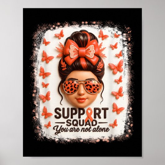 Support Squad Leukemie Lintvlinder Je bent niet al Poster (Voorkant)