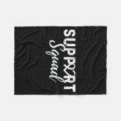 Support Squad Longkanker Liefde Hart Wit Lint Fleece Deken (Voorkant (Horizontaal))