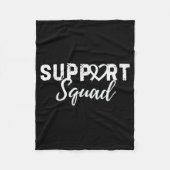 Support Squad Longkanker Liefde Hart Wit Lint Fleece Deken (Voorkant)