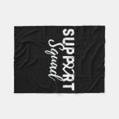 Support Squad Longkanker Liefde Hart Wit Lint Fleece Deken (Voorkant (Horizontaal))