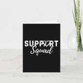 Support Squad Longkanker Liefde Hart Wit Lint Kaart (Voorkant)
