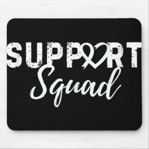 Support Squad Longkanker Liefde Hart Wit Lint Muismat