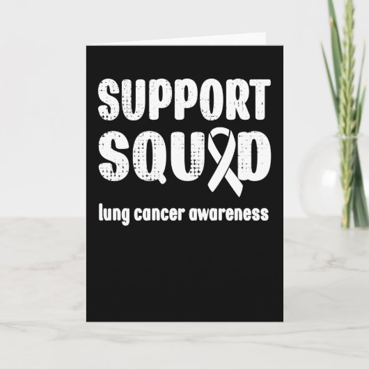 Support Squad Lung Cancer Awareness Warrior Family Kaart (Voorkant)
