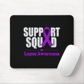 Support Squad Lupus Awareness Paarse auto-immuunzi Muismat (Met muis)